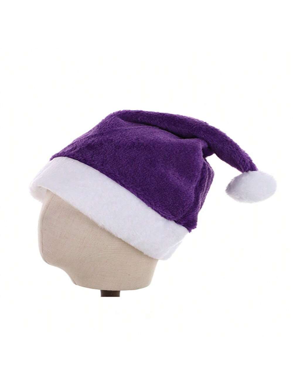 1pc Multi Color Short Frabic Christmas Hats Adults Soft Xmas Santa Claus Hat Noel Decoration Merry Christmas Ornaments Sombrero Santa Hat