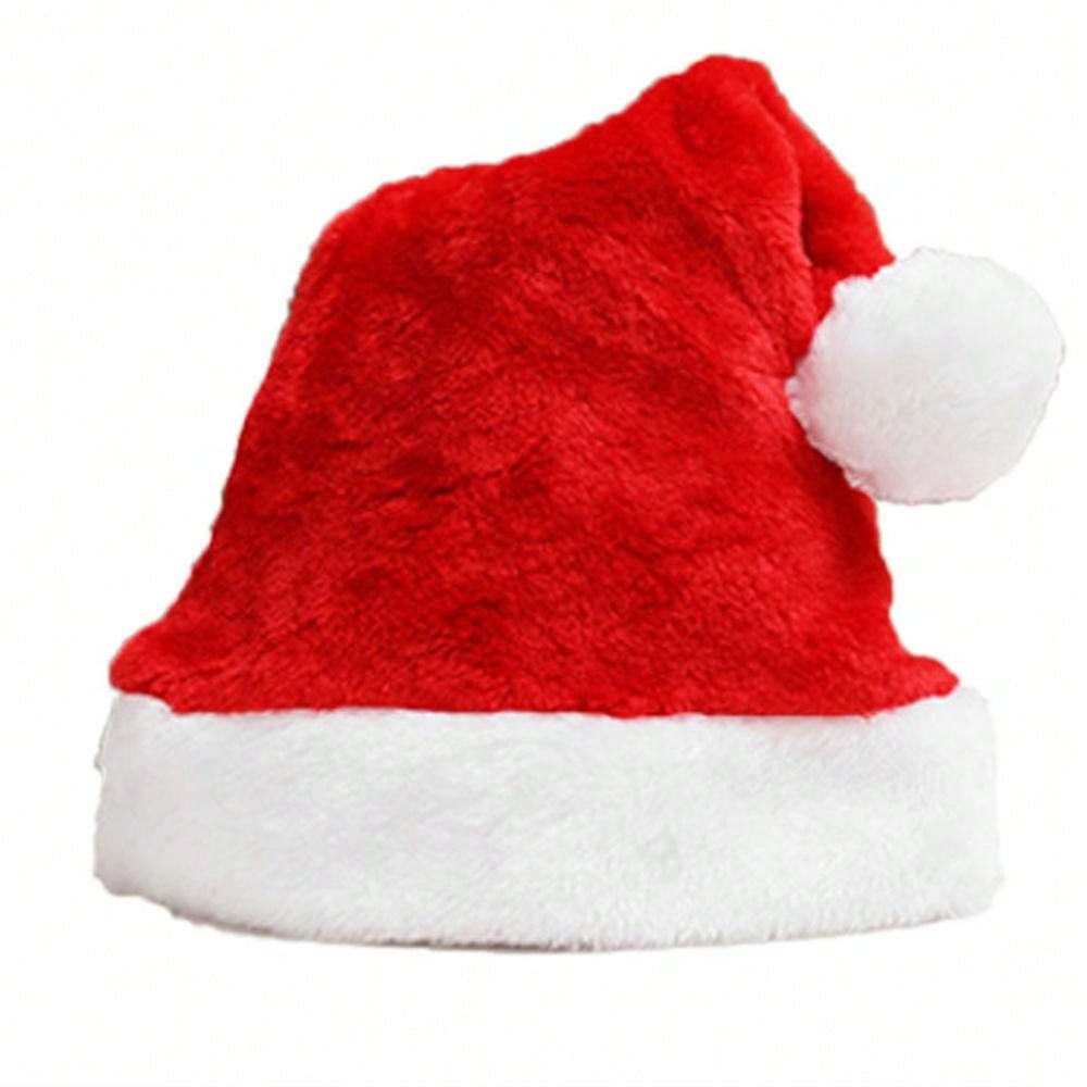 1pc Multi Color Short Frabic Christmas Hats Adults Soft Xmas Santa Claus Hat Noel Decoration Merry Christmas Ornaments Sombrero Santa Hat