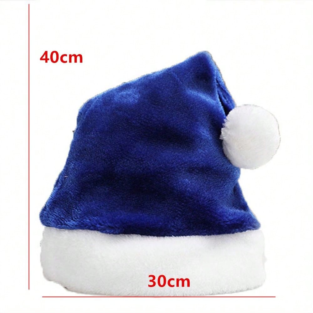 1pc Multi Color Short Frabic Christmas Hats Adults Soft Xmas Santa Claus Hat Noel Decoration Merry Christmas Ornaments Sombrero Santa Hat