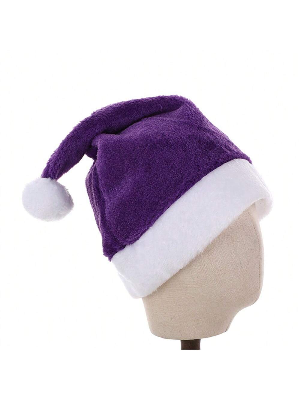 1pc Multi Color Short Frabic Christmas Hats Adults Soft Xmas Santa Claus Hat Noel Decoration Merry Christmas Ornaments Sombrero Santa Hat